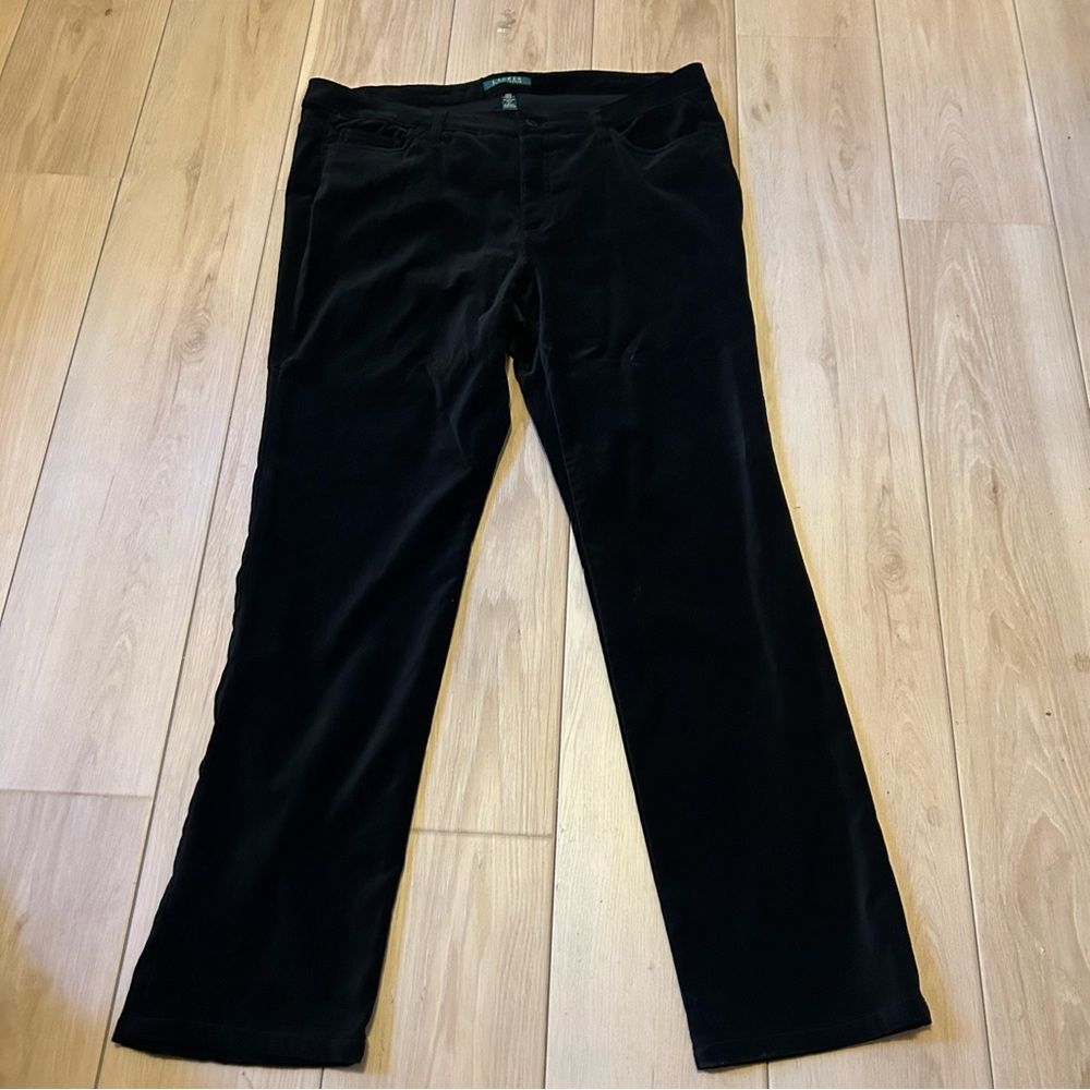 Lauren Ralph Lauren Women’s Black Velvet Pants Size14W